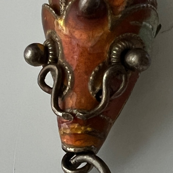 Vintage Chinese Articulated Enamel Fish Pendant – Cloisonné, Rare Extra Fins - Picture 8 of 8